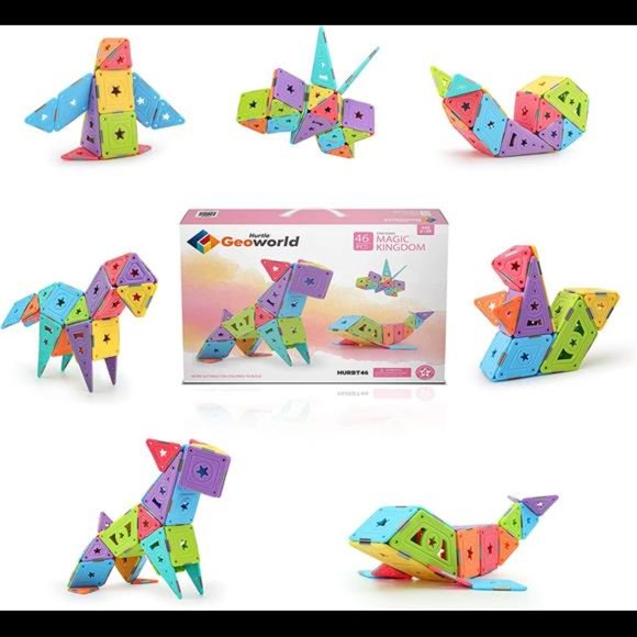 Magnetic Building Blocks for Kids - (46 pcs) - Picture 2 of 7